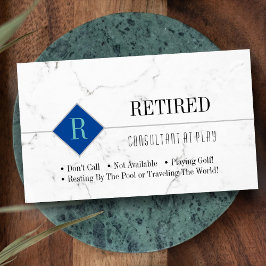 Funny Remoe, White Marble, DIY Professional Gag Visitekaartje