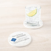 Funny Remoe, White Marble, DIY Professional Gag Zandsteen Onderzetter (Zijkant)