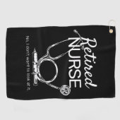 Funny Remoe Zuster wil geen pensioen zien Golfhanddoek (Horizontaal)