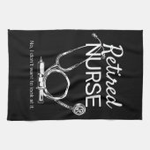 Funny Remoe Zuster wil geen pensioen zien Theedoek (Horizontaal)