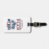 Funny Remoer Retirement Plan Ride My Bike Bagagelabel (Voorkant horizontaal)