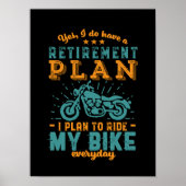 Funny Remotorcycle - pensioenplan voor bejaarde bi Poster (Voorkant)
