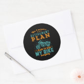 Funny Remotorcycle - pensioenplan voor bejaarde bi Ronde Sticker (Envelop)