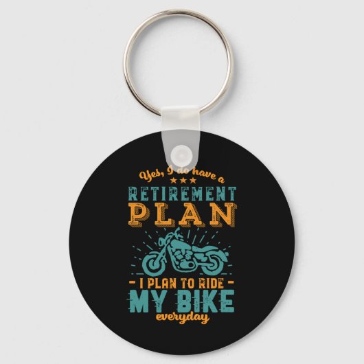 Funny Remotorcycle - pensioenplan voor bejaarde bi Sleutelhanger (Voorkant)