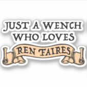 Funny Ren Faire Lover Sticker (Voorkant)