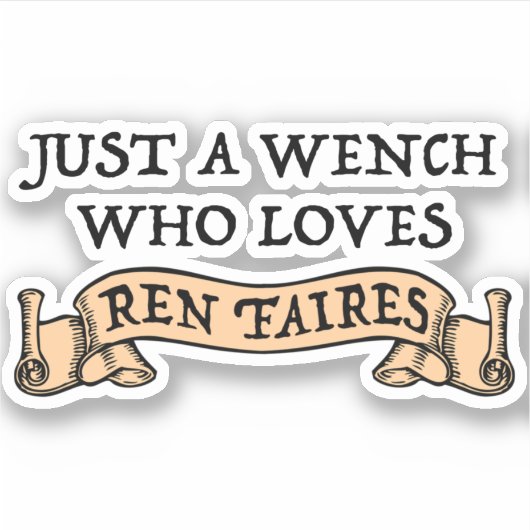 Funny Ren Faire Lover Sticker (Voorkant)