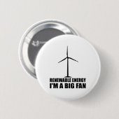 Funny Renewable Energy Environmental Gift Cool Win Ronde Button 5,7 Cm (Voorkant /achterkant)
