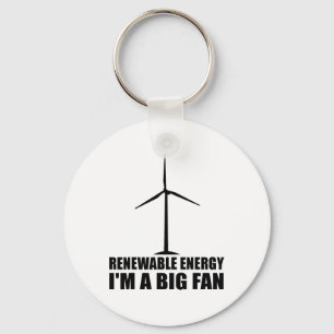 Funny Renewable Energy Environmental Gift Cool Win Sleutelhanger