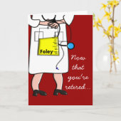 Funny Reolder Nurse Wenskaart Kaart (Gele Bloem)
