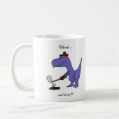 Funny Reolder T-Rex Dinosaur Golfing Koffiemok (Links)