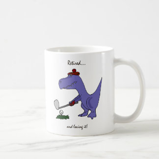 Funny Reolder T-Rex Dinosaur Golfing Koffiemok
