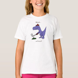 Funny Reolder T-Rex Dinosaur Golfing T-shirt