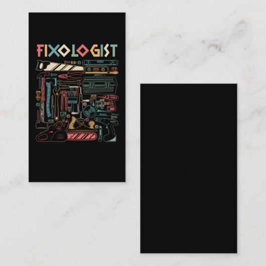 Funny Repairman papa Craftsman Husband Colorful Visitekaartje (Voorkant / Achterkant)