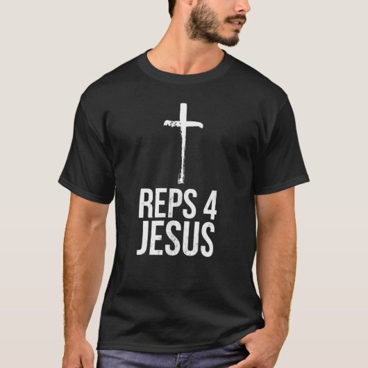 Funny Repo 4 Jesus Gym Weightlift T-shirt (Voorkant)