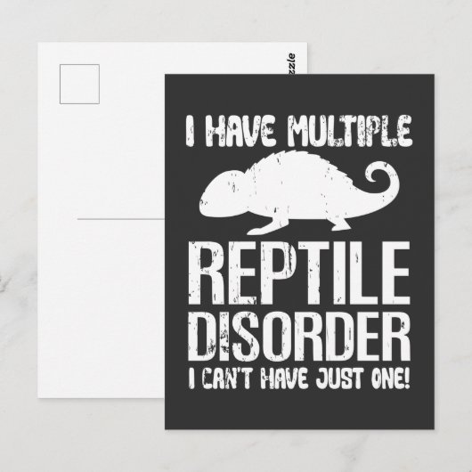 Funny Reptile Disorder Lizard Owner Dierenvriend Briefkaart (Voorkant / Achterkant)