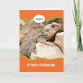 Funny Reptile Dysfunction Belated Birthday Kaart (Voorkant)