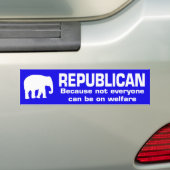 Funny Republican Bumpersticker (Op auto)