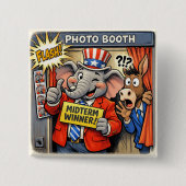 Funny Republican Elephant Mid-Term Election Button (Voorkant)