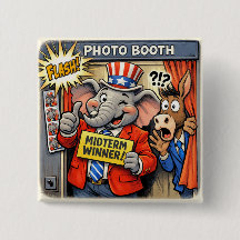 Funny Republican Elephant Mid-Term Election Button