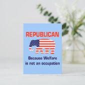 Funny Republican - Welzijn Briefkaart (Staand voorkant)