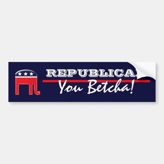 Funny Republikeins partijpatriottisch gezegde Bumpersticker (Voorkant)