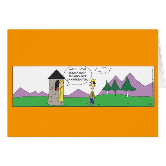 Funny Repunzel Short Tower Kaart (Voorkant Horizontaal)