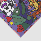 Funny Rescue Dogs and Cats Love Abstract Tissuepapier (Detail)