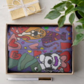 Funny Rescue Dogs and Cats Love Abstract Tissuepapier (Geschenk)