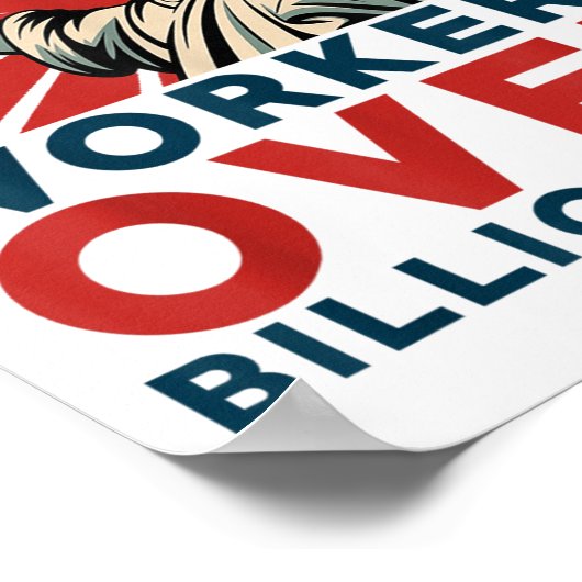 Funny Resist Anti Billionaire Workers Over Billion Poster (Hoek)