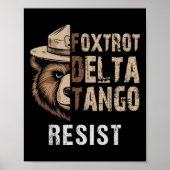 Funny Resist Beer Foxdraaft Delta Tangos Funny Res Poster (Voorkant)