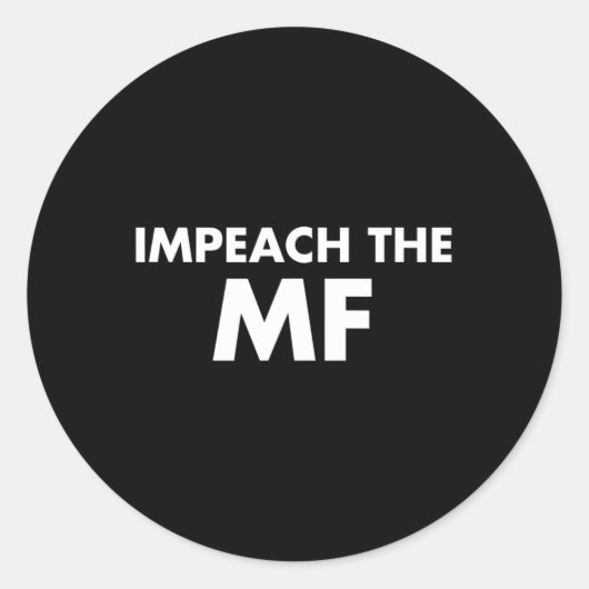 Funny Resist President beschuldigen de MF Ronde Sticker (Voorkant)