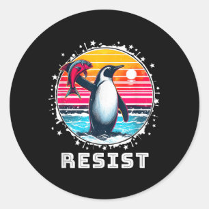 Funny Resist Shirt Weersta Pinguïns Protest Tegen Ronde Sticker