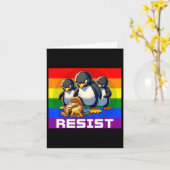 Funny Resist Tariffs Protest Groovy Mannen Vrouwen Kaart (Gele Bloem)