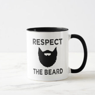 Funny Respect voor de koffiemok van de baard-manne Mok