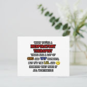 Funny Respiratory Therapist ... OMG WTF LOL Briefkaart (Staand voorkant)