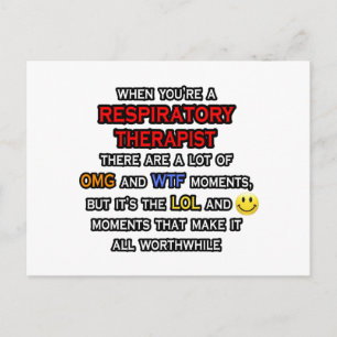 Funny Respiratory Therapist ... OMG WTF LOL Briefkaart