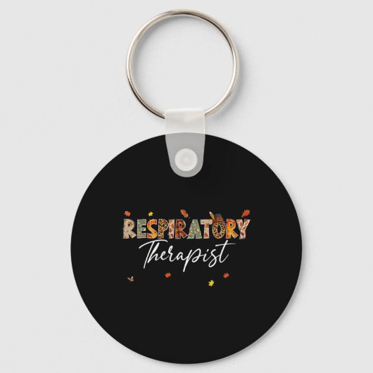 Funny Respiratory Therapist Pumpkin Autumn Tree Fa Sleutelhanger (Voorkant)