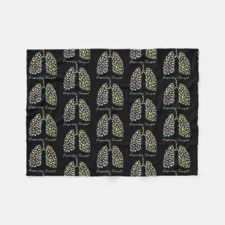 Funny Respiratory Therapist Therapy Lung Happy Fleece Deken