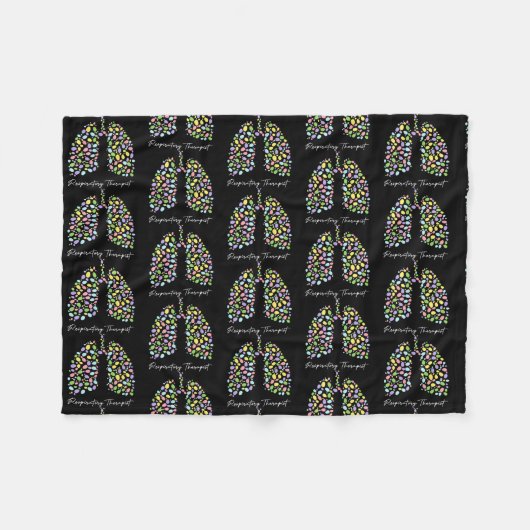 Funny Respiratory Therapist Therapy Lung Happy Fleece Deken (Voorkant (Horizontaal))