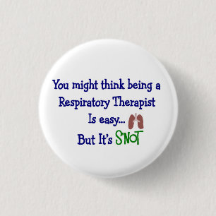 Funny Respiratory Therapy Gifts Ronde Button 3,2 Cm