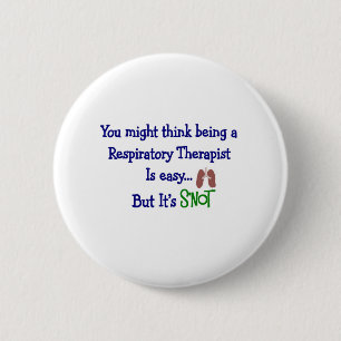 Funny Respiratory Therapy Gifts Ronde Button 5,7 Cm