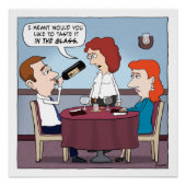 Funny Restaurant Wine Chugger Poster (Voorkant)