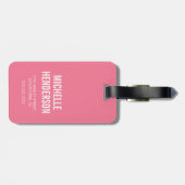 Funny Resting Beach Face | Roze reizen Bagagelabel (Achterkant horizontaal)