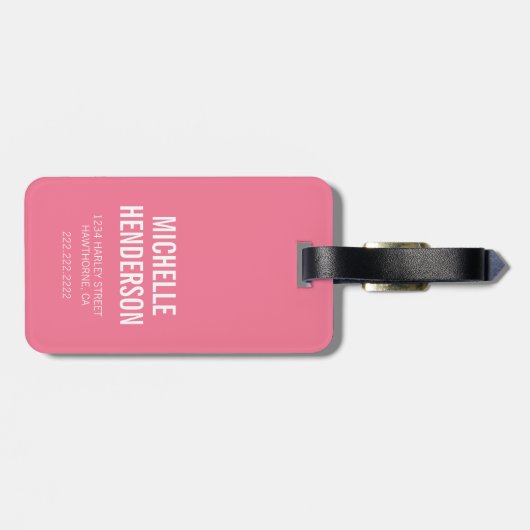 Funny Resting Beach Face | Roze reizen Bagagelabel (Achterkant horizontaal)