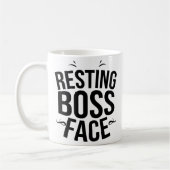 Funny Resting Boss Face Coffee Mok Manager (Links)