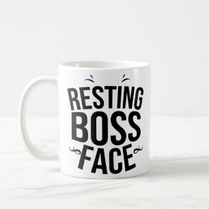 Funny Resting Boss Face Coffee Mok Manager