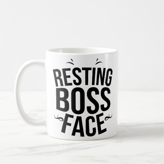 Funny Resting Boss Face Coffee Mok Manager (Links)