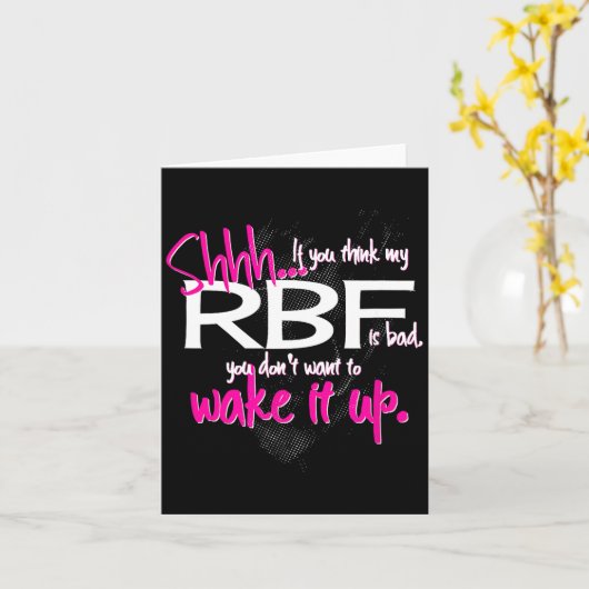 Funny Resting Face Shirt Gift, Don't Wake It Up Rb Kaart (Gele Bloem)