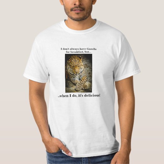 Funny Resting Leopard T-shirt (Voorkant)