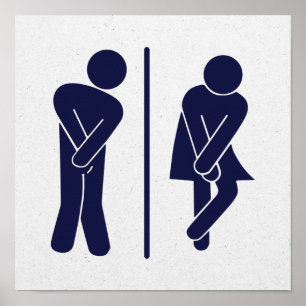 Funny Restroom Sign. Poster